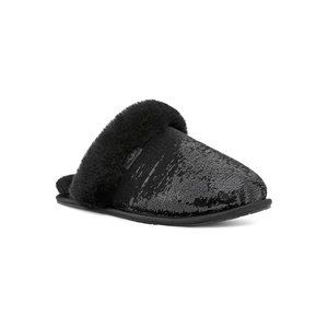 NIB UGG WOMEN'S MIRROR BALL SEQUIN SCUFFETTE II BLACK SLIPPERS